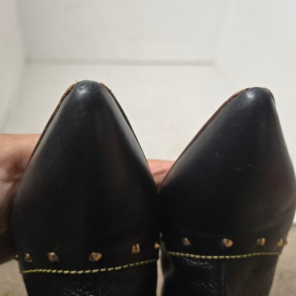 Louis Vuitton Suhali Leather Stud Pointed Ankle Boots Size 37.5 - Picture 11 of 12